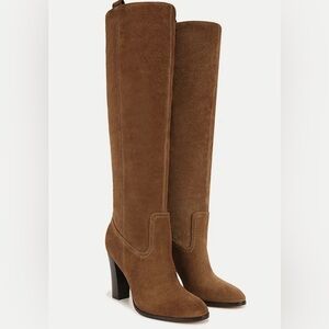 New Veronica Beard Vesper Suede Knee High Boot MOCHA BROWN, Size 10 M
